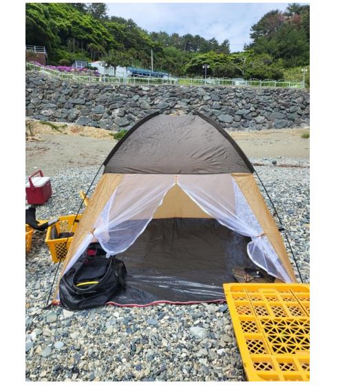 고급 그늘막 모기장 텐트 낚시 캠핑 나들이 야유회 등산 간편한 설치